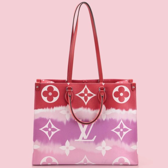 Louis Vuitton Limited Edition Light Pink Monogram Giant Canvas Onthego GM Tote  Bag - Yoogi's Closet